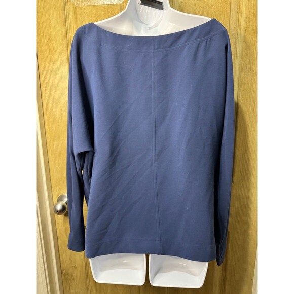 ST JOHN Womens Blue Top Long Sleeves Large Classic - Picture 2 of 6